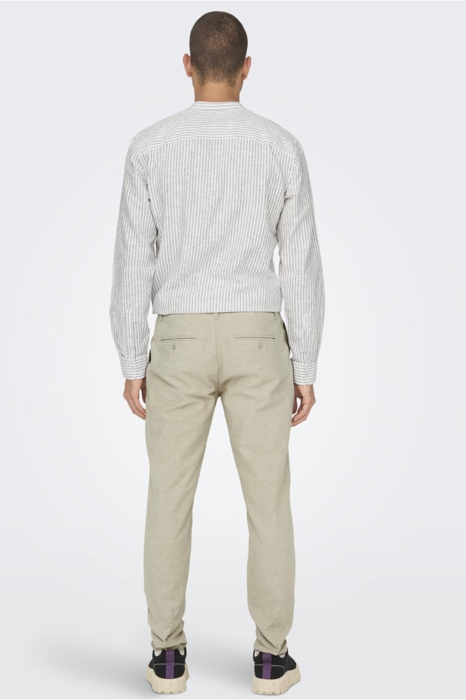 ONSMARK TAP 0011 COTTON LINEN PANT 22024937 CHINCHILLA